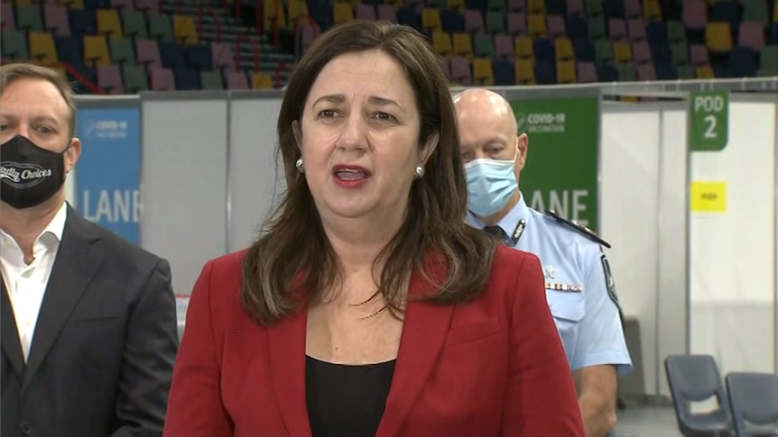 Premier Annastacia Palaszczuk at Boondall COVID-19 vaccination hub 