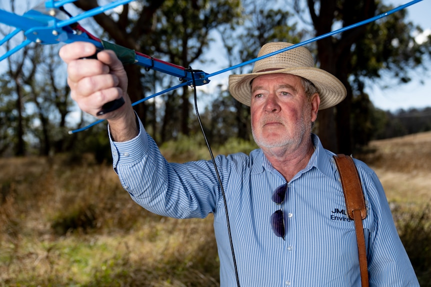 John Lemon searching for koalas.