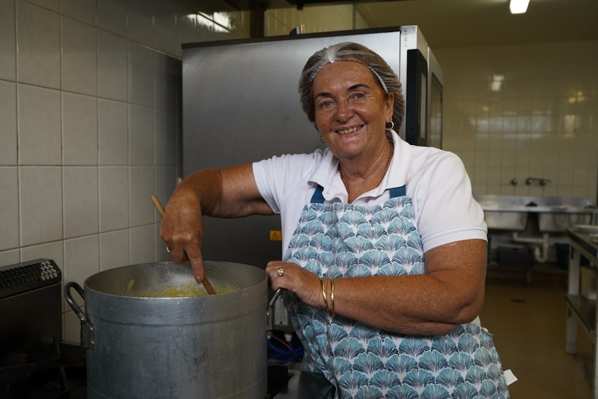 cook near pot