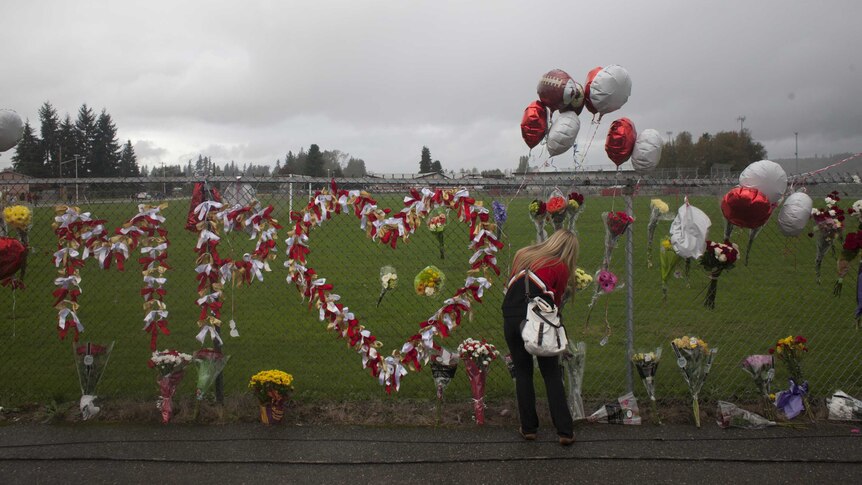 Memorial at Marysville-Pilchuck High School