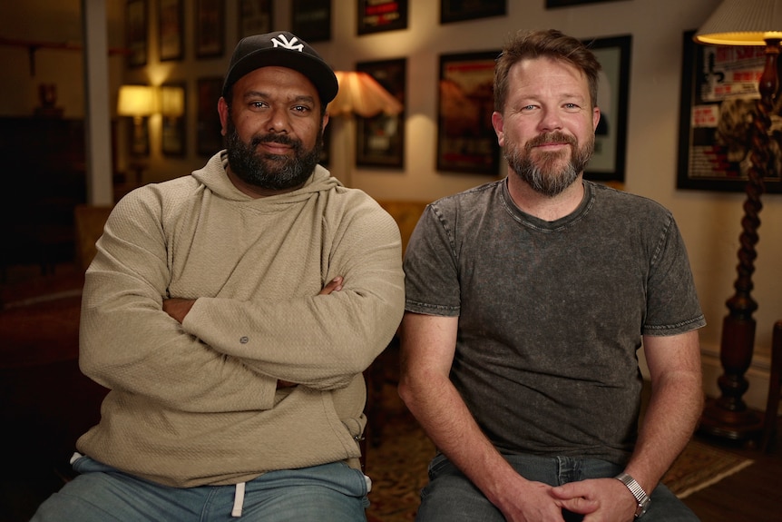 Busby Marou duo, Jeremy and Tom, sit next to each other