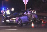 St John Ambulance staff at car v bike crash in Perth