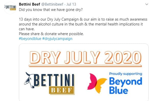 A photo of a post from Bettini Beef on Twitter