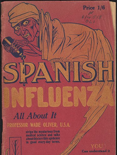 The cover of a book by Professor Wade Oliver about Spanish Influenza.