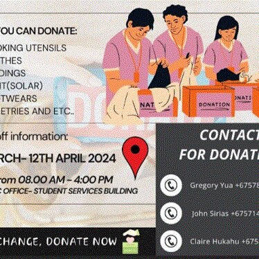 DWU students East Sepik disaster fundraise