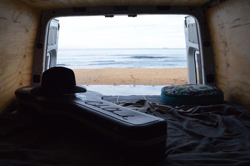 Jonny Dustow is a travelling musician, so living in a van suited his lifestyle.