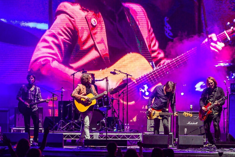 Powderfinger on stage at Splendour in the Grass music festival