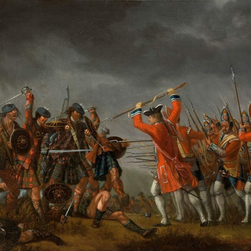 A painting of the Battle of Culloden