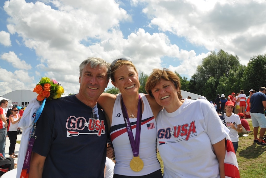 Karikó's family at the London olympics.