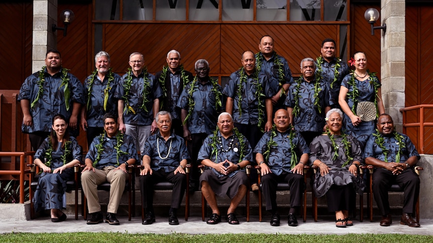 Pacific leaders pose for a photo