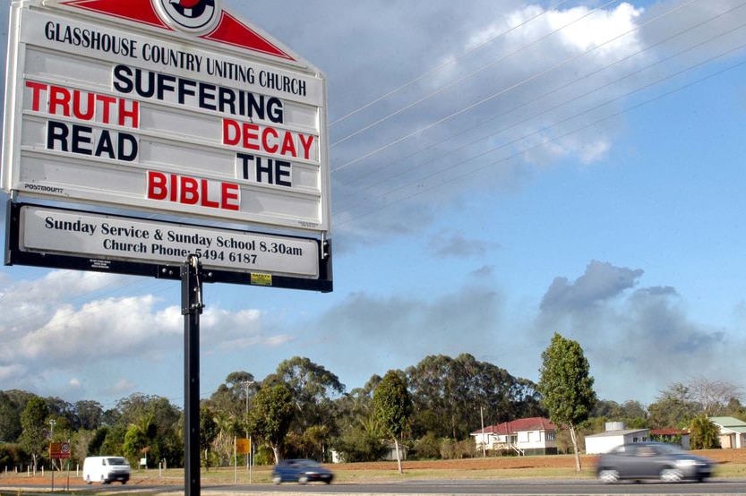 A sign sits outside a church (Nathalia Rayfield: User submitted)