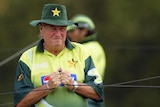 Pakistan cricket coach Bob Woolmer at Caribbean nets session