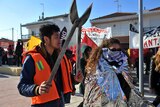 Greeks protest anti-migrant fence on Greece-Turkey border