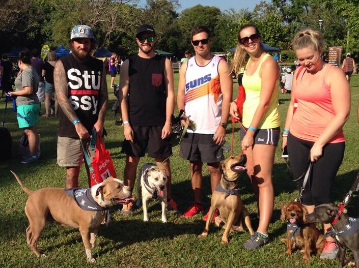 Darwin dogs and owners at Million Paws Walk