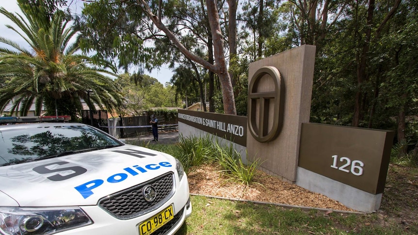 Police on the scene at Scientology centre