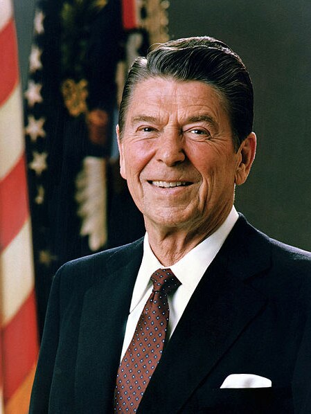 Ronald Reagan, US president 1981-1989.