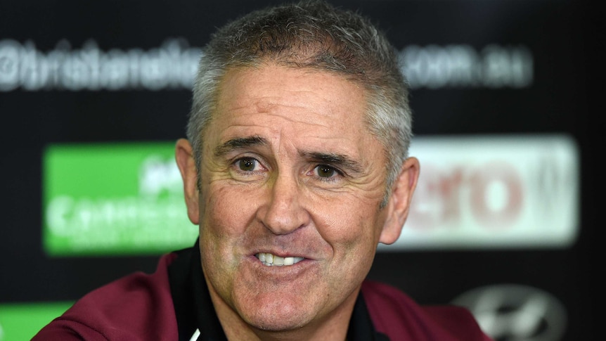New boss ... Chris Fagan speaks to the media after being unveiled as the Brisbane Lions' coach