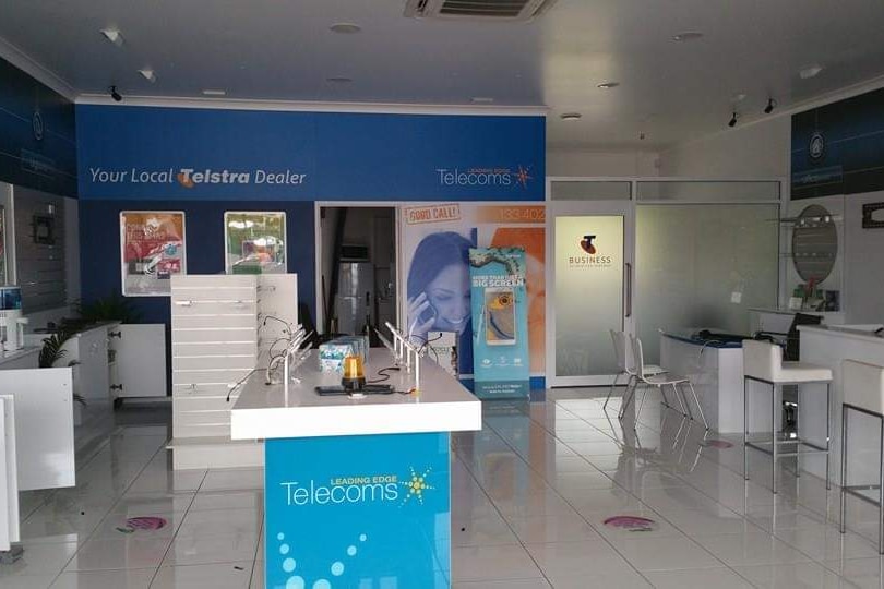 An empty telecoms store. 