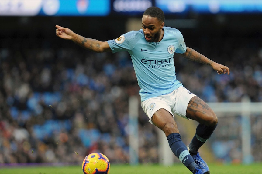 Raheem Sterling on the ball