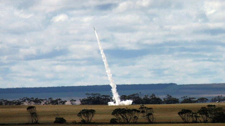 Australia's first private space rocket blasts off from far west SA Aboriginal community