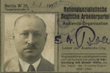 Johannes Frerck's Nationalist Socialist German Worker's Party identification booklet, 1935-1937.