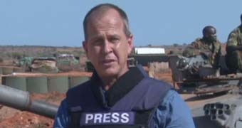 Peter Greste on assignment