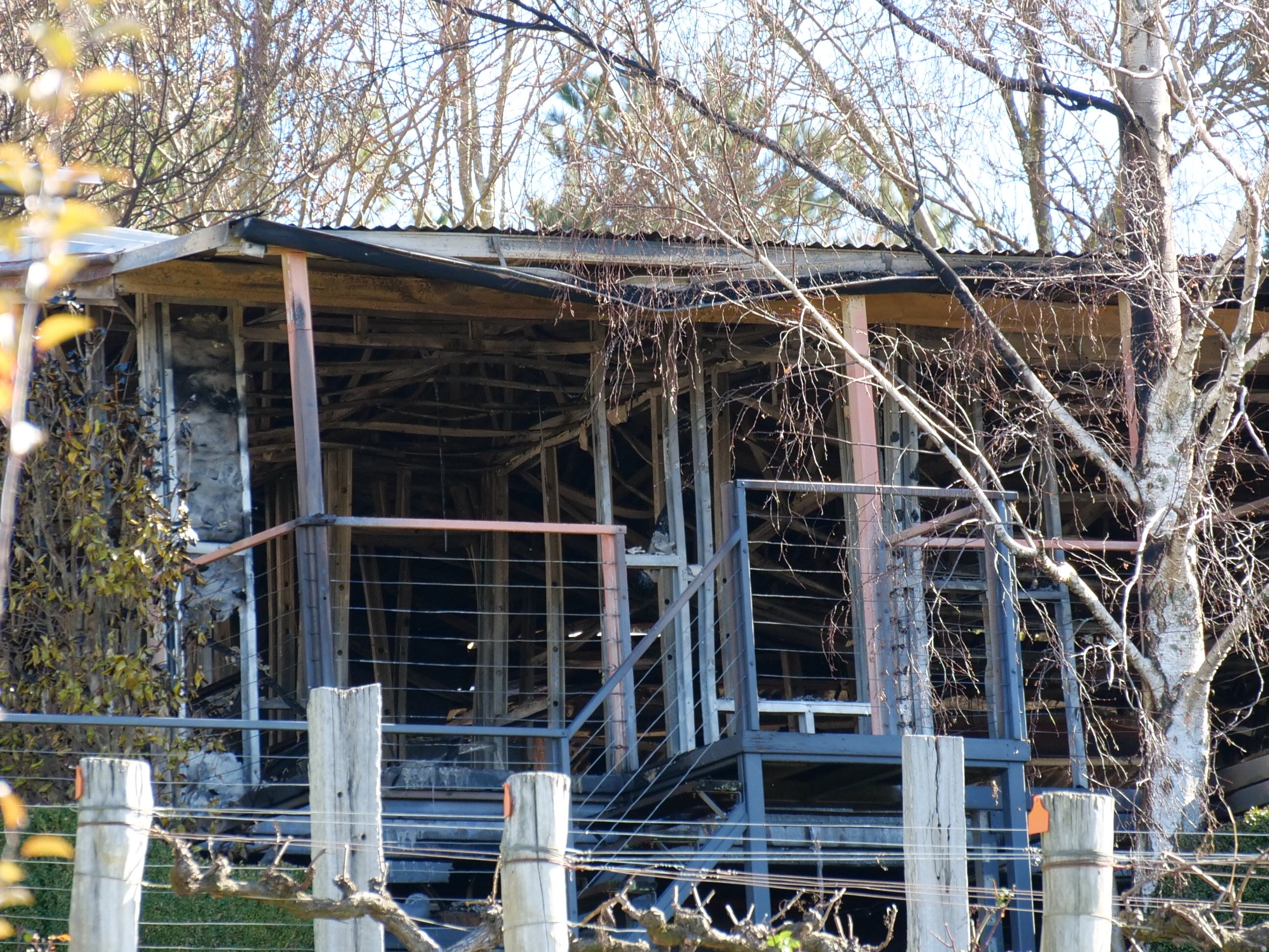 A restaurant burnt out
