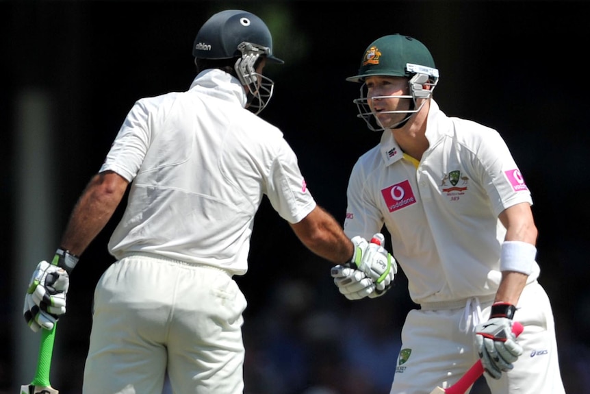 Michael Clarke reaches 50 early on day two of the SCG Test.