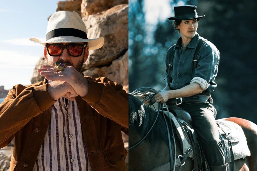 Nicolas Cage plays Nicolas Cage + Tom Blyth is Billy the Kid