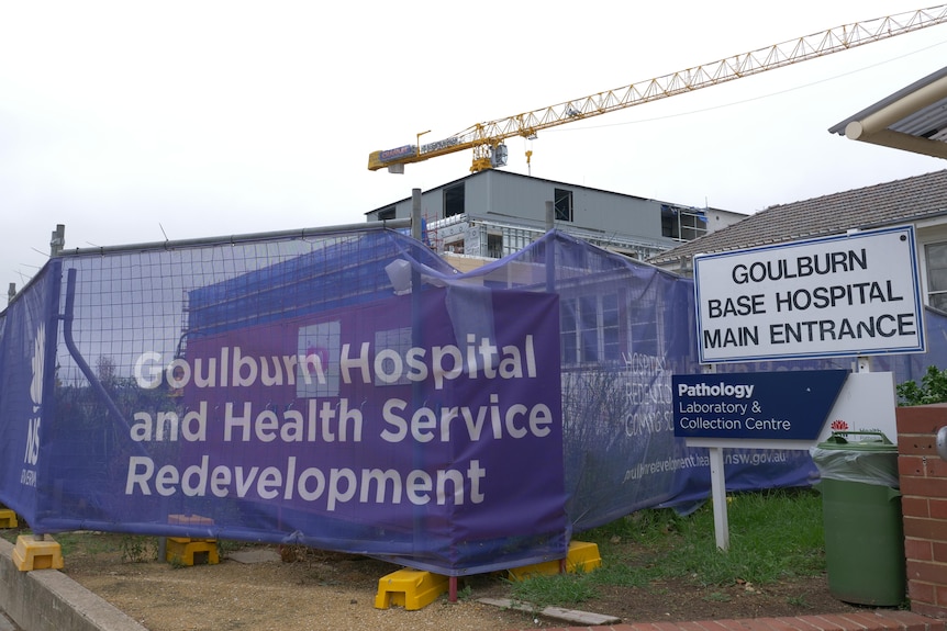 Goulburn hospital construction site