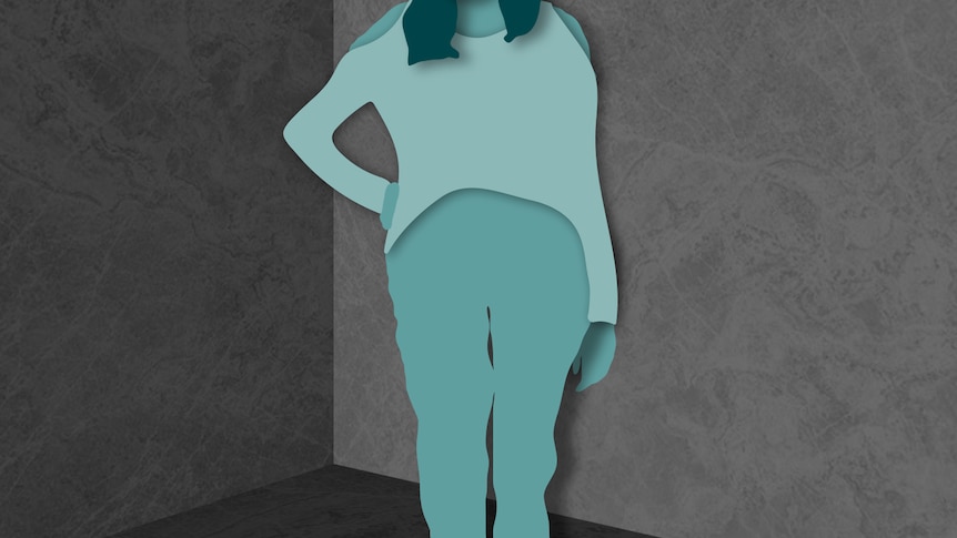 illustration of girl standing in watch house cell who is 11 weeks pregnant