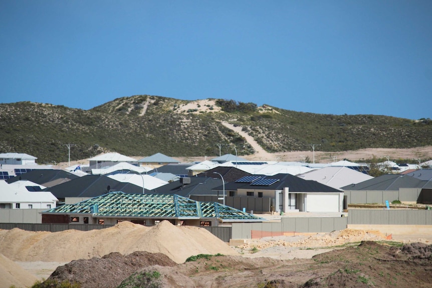 Houses under construction in a coastal sub-division