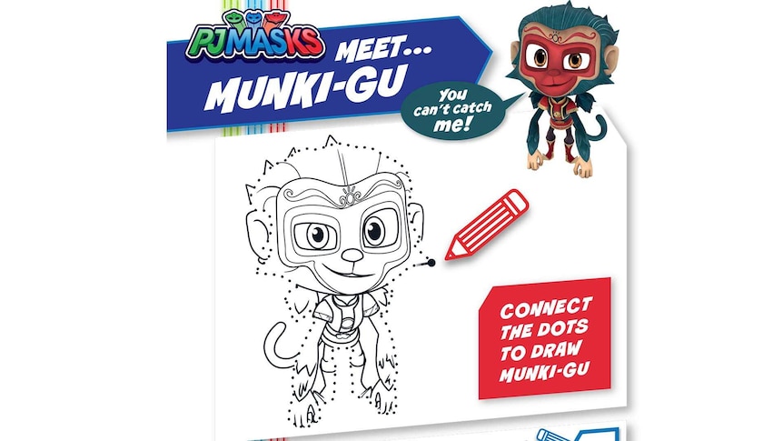 Meet Munki-Gu connect the dots activity sheet