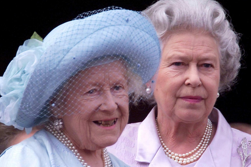 The Queen Mother celebrates her 100th birthday with her daughter Queen Elizabeth II.