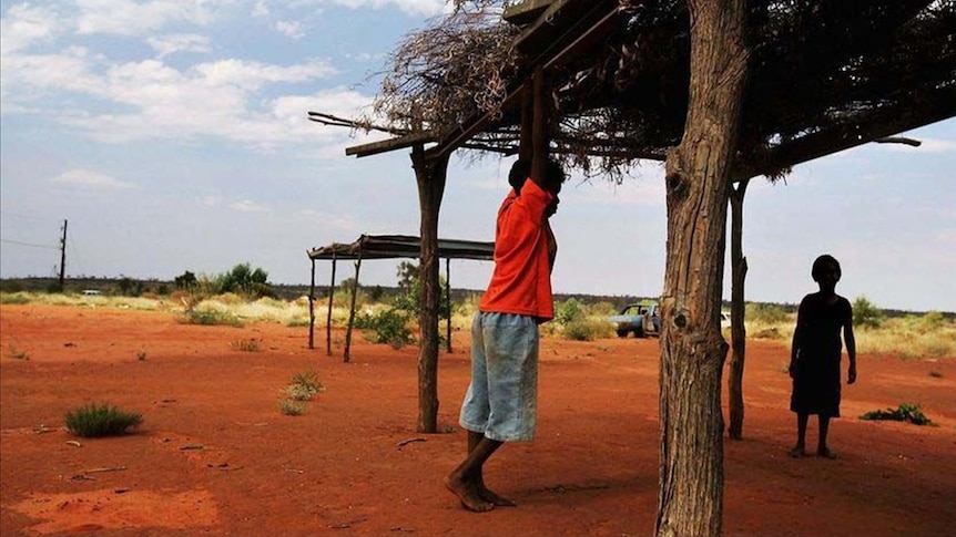 Aboriginal children at the Utopia community near Alice Springs