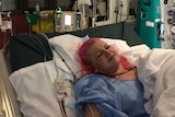 Kate Hansen in hospital.