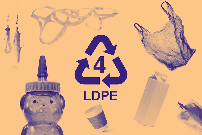 A graphic showing LDPE products.