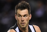 Levi Greenwood playing for Collingwood