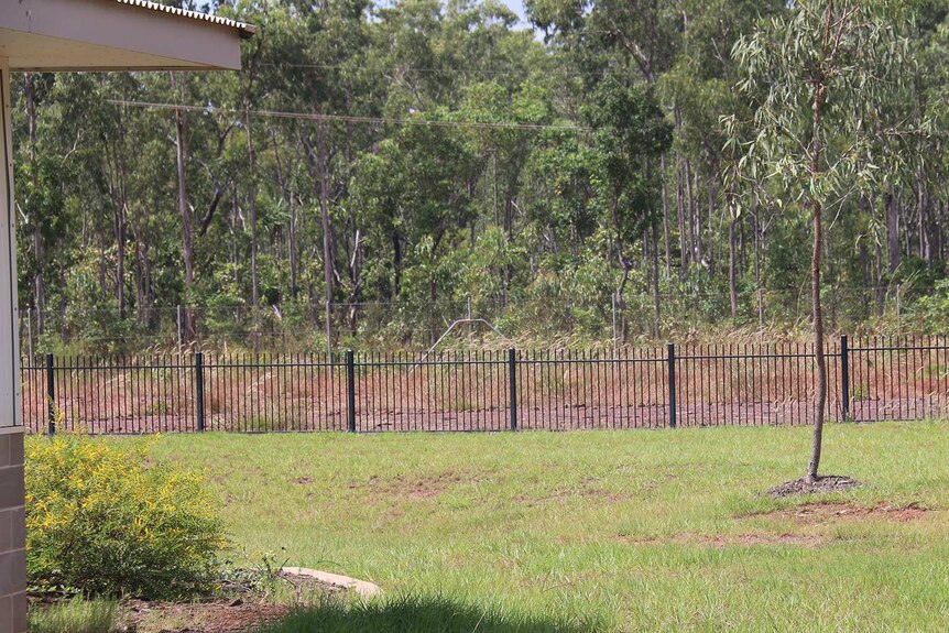 The perimeter fence at Darwin's low security jail facility in Holtze.