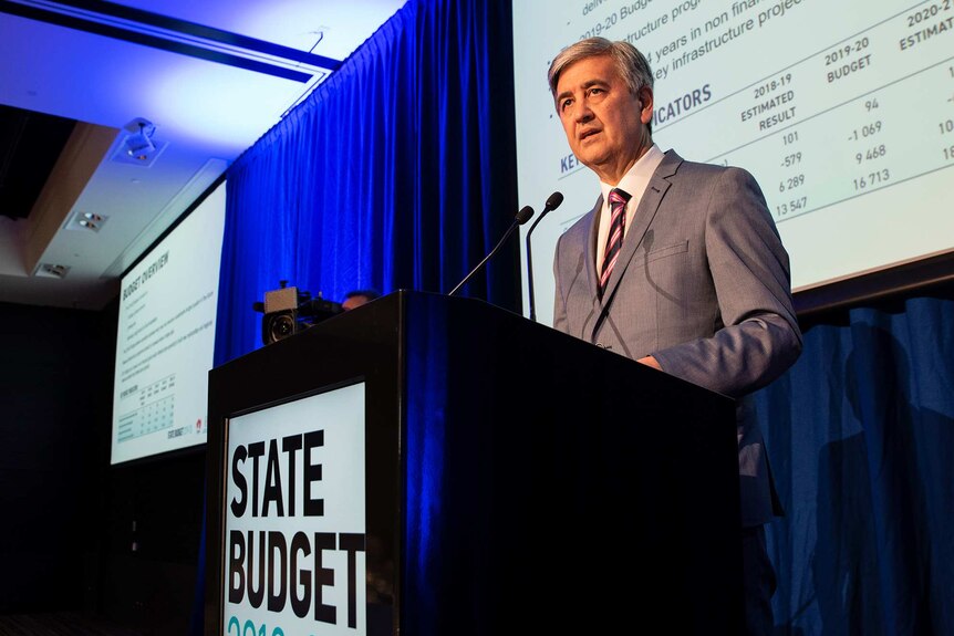 SA Treasurer Rob Lucas delivers the 2018-19 State Budget
