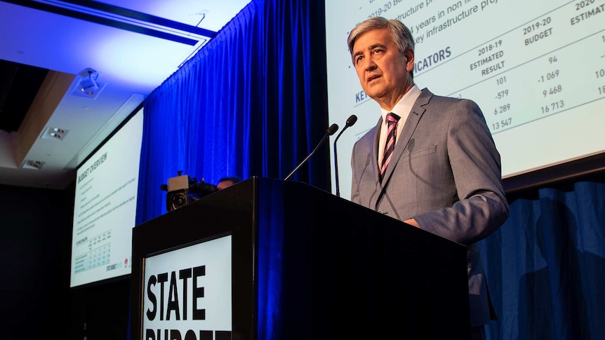 SA Treasurer Rob Lucas delivers the 2018-19 State Budget