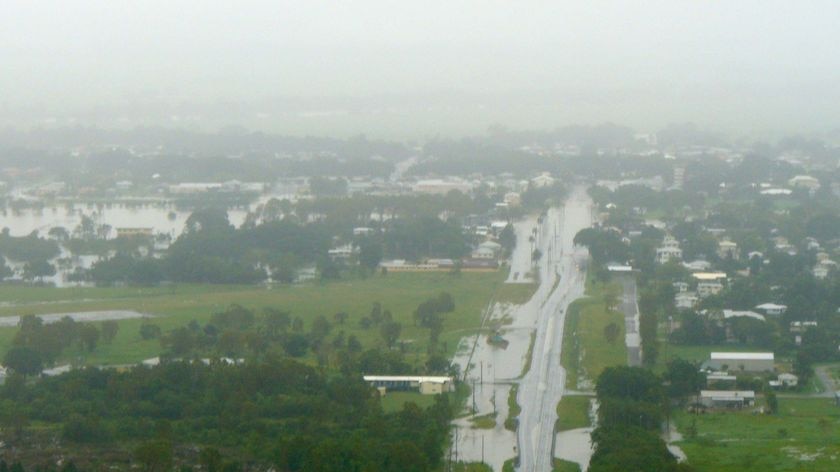 Floodwaters resulting from Cyclone Ellie cover Ingham
