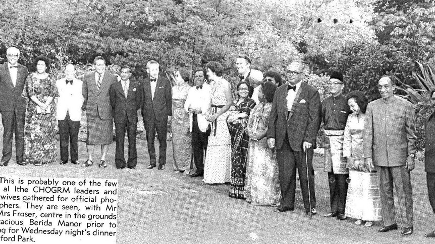 CHOGRM leaders pose for a photo at Berida Manor in 1978.