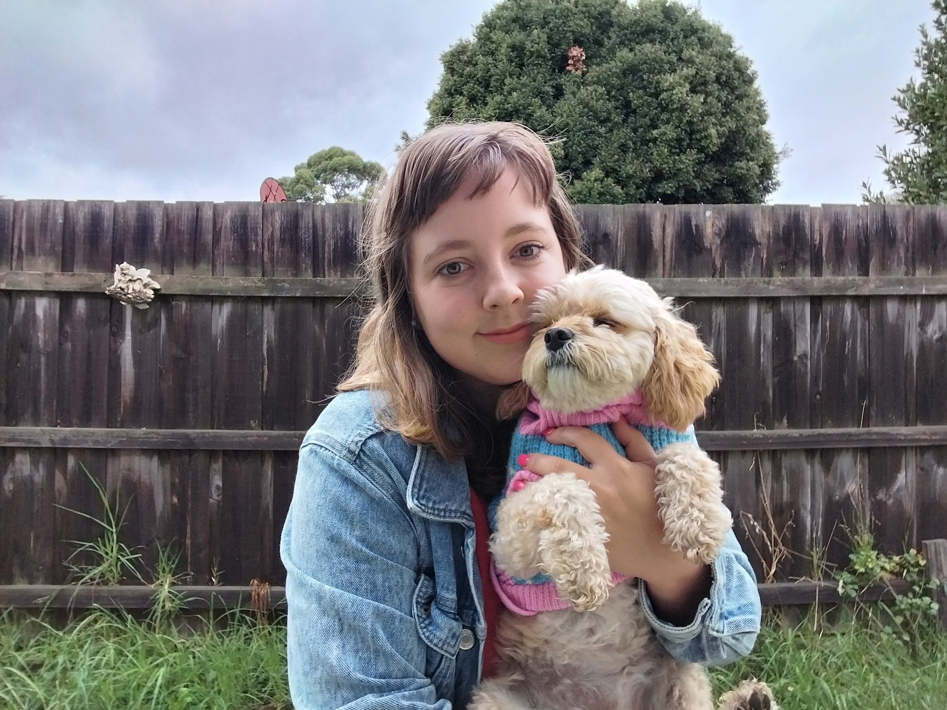 Courtney and her dog Cherry