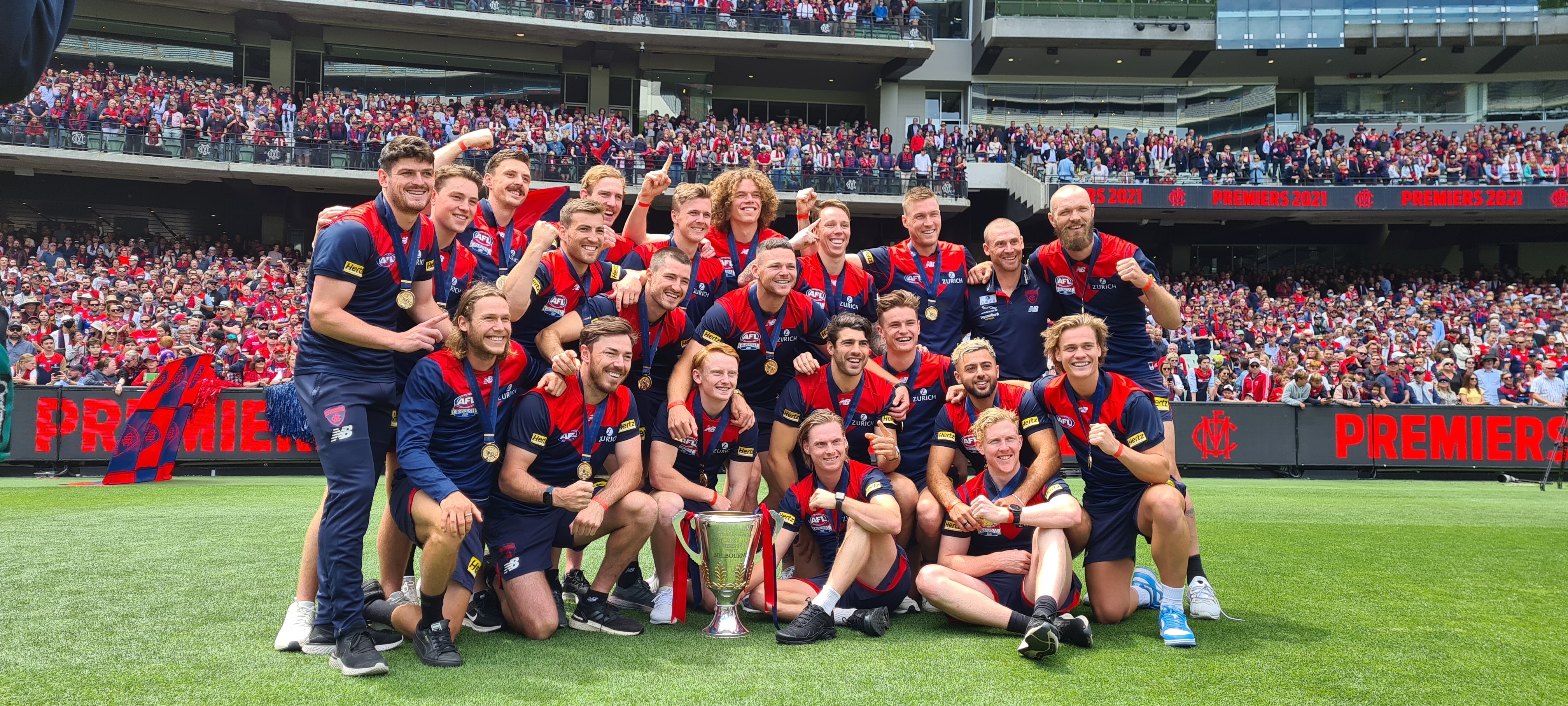 Melbourne Demons return with fans to their home ground the MCG to