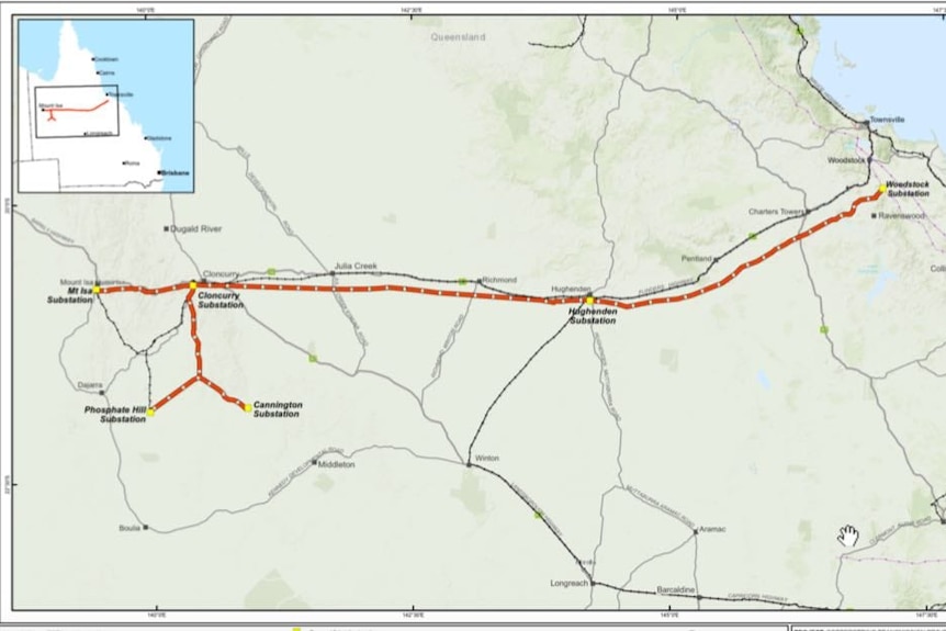 map of proposed powerline