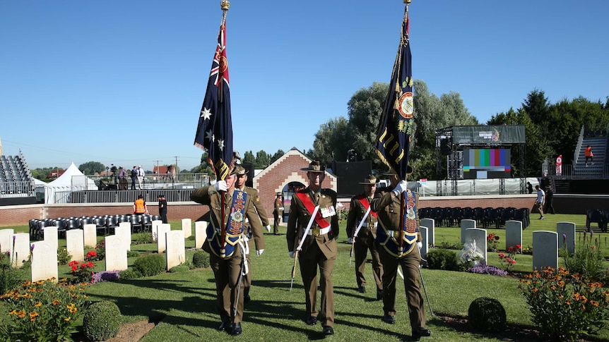 The service commemorated the more than 1,900 Aussie diggers killed in the battle. (ADF: Sergeant Janine Fabre)