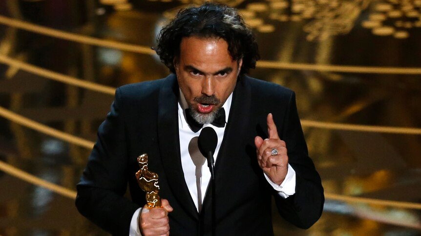 Mexico's Alejandro Inarritu wins the Oscar for Best Director for The Revenant at the 2016 Oscars