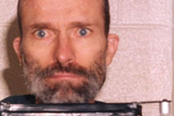 Police mugshot of American murderer Hadden Clark