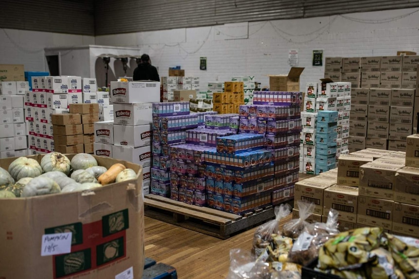 Crates of food and drink